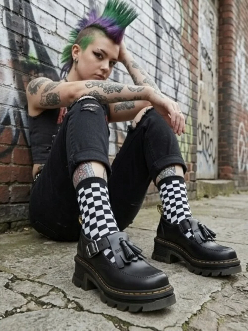Dr. Martens Corran Atlas Leather Mary Jane Heeled Shoes size 6.5 - 7